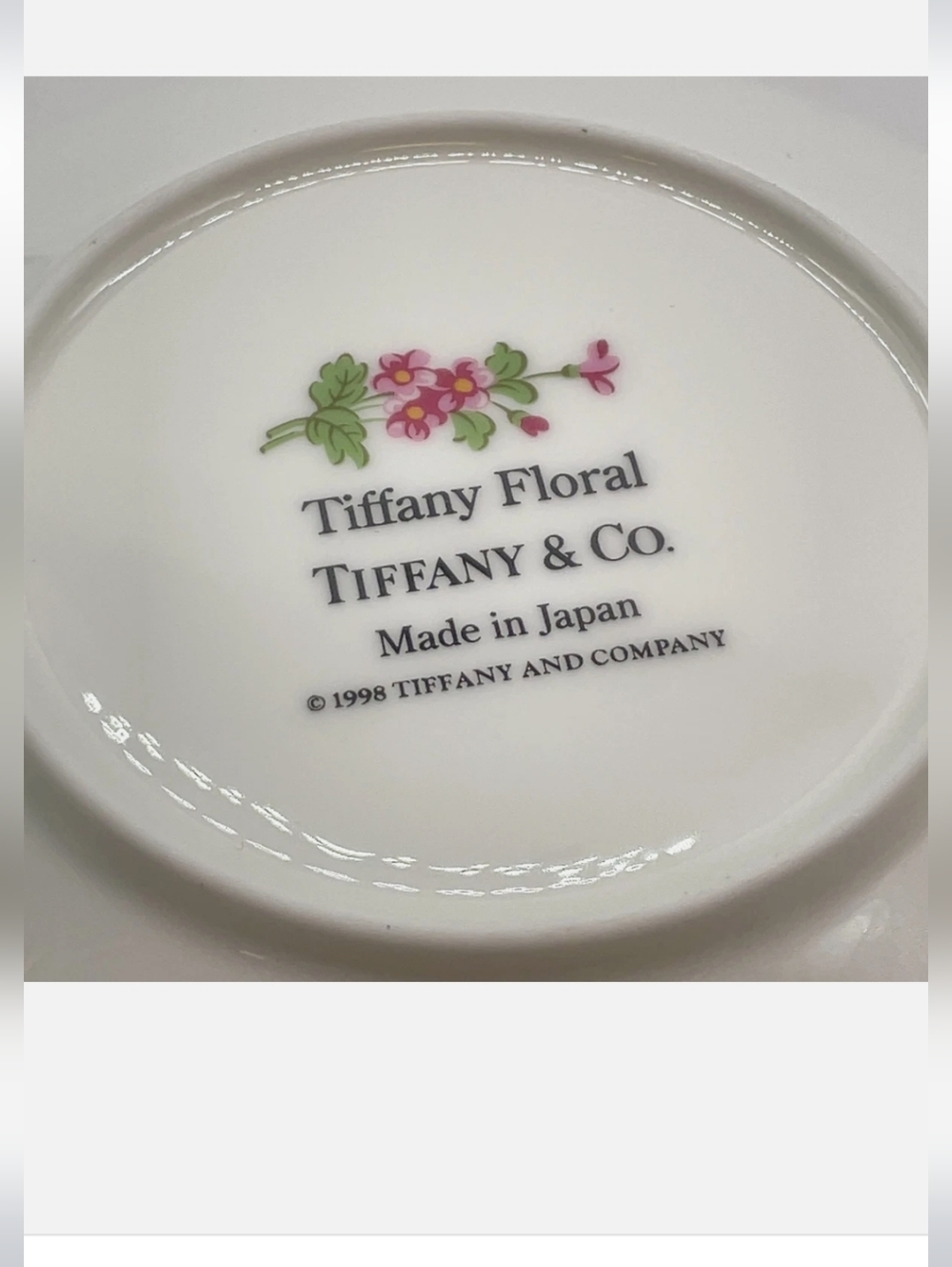 NIB Tiffany & Co. Blue and White Espresso Mug & Saucer Gold Trim Original Box - Picture 8 of 10